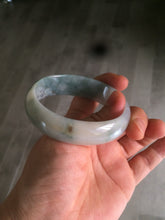 Load image into Gallery viewer, 51.5mm certified 100% natural Type A green/yellow oval jadeite jade bangle S30-1037