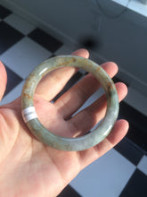 Load image into Gallery viewer, 56.8mm certified Type A 100% Natural green/brown round cut Jadeite Jade bangle KS87-1441