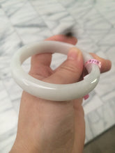 Load image into Gallery viewer, 55.9mm Certified Type A 100% Natural white Jadeite Jade bangle Q11-6212