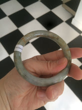 Load image into Gallery viewer, 56.8mm certified Type A 100% Natural green/brown round cut Jadeite Jade bangle KS87-1441