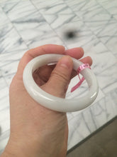 Load image into Gallery viewer, 55.9mm Certified Type A 100% Natural white Jadeite Jade bangle Q11-6212