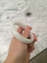 Load image into Gallery viewer, 55.9mm Certified Type A 100% Natural white Jadeite Jade bangle Q11-6212