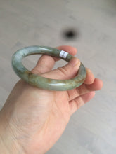 Load image into Gallery viewer, 56.8mm certified Type A 100% Natural green/brown round cut Jadeite Jade bangle KS87-1441