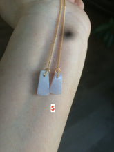 Load image into Gallery viewer, 100% Natural icy sunny green/purple safe and sound dangling jadeite Jade earring AT72 (Add on item. No sale individually)