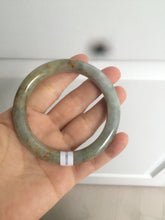 Load image into Gallery viewer, 56.8mm certified Type A 100% Natural green/brown round cut Jadeite Jade bangle KS87-1441
