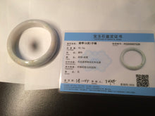 Load image into Gallery viewer, 56.3mm certified 100% natural Type A light green/white jadeite jade bangle AR65-7520