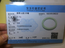 Load image into Gallery viewer, 55.9mm Certified Type A 100% Natural white Jadeite Jade bangle Q11-6212