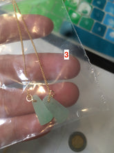 Load image into Gallery viewer, 100% Natural icy sunny green/purple safe and sound dangling jadeite Jade earring AT72 (Add on item. No sale individually)