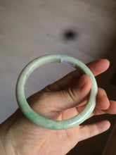 Load image into Gallery viewer, 59.5mm Certified Type A 100% Natural sunny green/yellow Jadeite Jade bangle D53-2599