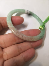 Load image into Gallery viewer, 52mm Certified Type A 100% Natural apple green/brown/red thin(flat) Jadeite Jade bangle L85-7336