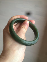 Load image into Gallery viewer, 59mm 100% Natural dark green/black nephrite Jade(碧玉)  bangle HF16