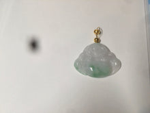 Load image into Gallery viewer, Certified 100% Natural sunny green/white/light purple happy buddha jadeite Jade pendant necklace X110-3-7354