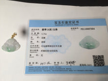 Load image into Gallery viewer, Certified 100% Natural sunny green/white/light purple happy buddha jadeite Jade pendant necklace X110-3-7354