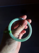 Load image into Gallery viewer, 52mm Certified Type A 100% Natural apple green/brown/red thin(flat) Jadeite Jade bangle L85-7336