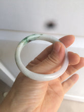 Load image into Gallery viewer, 49mm Certified Type A 100% Natural green purple oval Jadeite Jade bangle AM6-4137