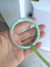Load image into Gallery viewer, 52mm Certified Type A 100% Natural apple green/brown/red thin(flat) Jadeite Jade bangle L85-7336