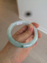 Load image into Gallery viewer, 57.5mm Certified Type A 100% Natural icy green/white Jadeite Jade bangle AT20-1351