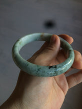 Load image into Gallery viewer, 60.8mm Certified Type A 100% Natural green yellow small flowers Jadeite Jade bangle AQ35-9157