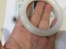 Load image into Gallery viewer, 55mm Certified 100% Natural white nephrite Jade bangle HT18-7872