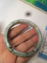 Load image into Gallery viewer, 60.8mm Certified Type A 100% Natural green yellow small flowers Jadeite Jade bangle AQ35-9157