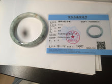 Load image into Gallery viewer, 60.8mm Certified Type A 100% Natural green yellow small flowers Jadeite Jade bangle AQ35-9157