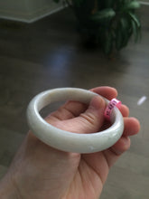 Load image into Gallery viewer, 55.2mm type A 100% Natural green/ white Jadeite Jade bangle Y54