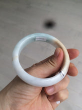 Load image into Gallery viewer, 57.8mm 100% certified natural light green/blue/yellow jadeite jade bangle S27-3228
