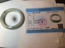 Load image into Gallery viewer, 54.7mm certified 100% natural type A light green/white/brown jadeite jade bangle X116-7753