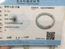 Load image into Gallery viewer, 58.5mm certified 100% natural green/yellow jadeite jade bangle AE44-8521