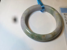 Load image into Gallery viewer, 55.5mm Certified 100% natural Type A green/purple/red (福禄寿)jadeite jade bangle AJ60-9898