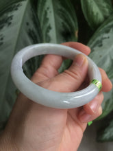 Load image into Gallery viewer, 57.7mm certificated type A 100% Natural light green/white Jadeite Jade bangle R70-0274