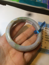 Load image into Gallery viewer, 55.5mm Certified 100% natural Type A green/purple/red (福禄寿)jadeite jade bangle AJ60-9898