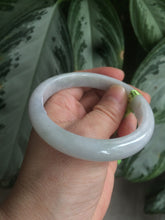 Load image into Gallery viewer, 57.7mm certificated type A 100% Natural light green/white Jadeite Jade bangle R70-0274