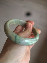 Load image into Gallery viewer, 59.5mm certified Type A 100% Natural sunny green gray yellow purple (FU LU Shou)Jadeite bangle D68-3750