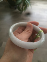 Load image into Gallery viewer, 57.7mm certificated type A 100% Natural light green/white Jadeite Jade bangle R70-0274