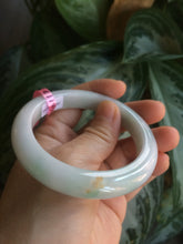 Load image into Gallery viewer, 55mm Certified Type A 100% Natural green/white/yellow Jadeite Jade bangle AD35-9287