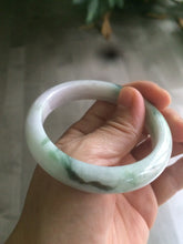 Load image into Gallery viewer, 53.6mm certified 100% natural Type A sunny green purple white jadeite jade bangle AS21-4141