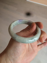 Load image into Gallery viewer, 53.8mm 100% natural Type A light green/purple jadeite jade bangle C49-2210