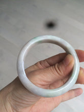 Load image into Gallery viewer, 56.2 mm certificated Type A 100% Natural light green/yellow/purple Jadeite Jade bangle AM7-7533