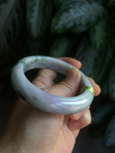 Load image into Gallery viewer, 57.7mm certified type A 100% Natural green/white/purple Jadeite Jade bangle AC44-6203