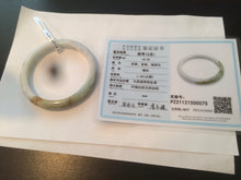 Load image into Gallery viewer, 59mm Certified Type A 100% Natural white/yellow/green Jadeite Jade bangle D59-0575