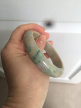 Load image into Gallery viewer, 59.5mm certified Type A 100% Natural sunny green gray yellow purple (FU LU Shou)Jadeite bangle D68-3750