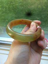 Load image into Gallery viewer, 52.9mm 100% Natural yellow/red/orange/gray Xiu Jade (Serpentine) (The Origin of Life) bangle A30