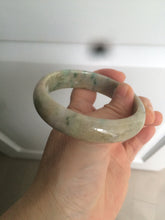Load image into Gallery viewer, 59.5mm certified Type A 100% Natural sunny green gray yellow purple (FU LU Shou)Jadeite bangle D68-3750