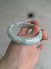 Load image into Gallery viewer, 53.8mm 100% natural Type A light green/purple jadeite jade bangle C49-2210