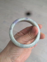 Load image into Gallery viewer, 53.8mm 100% natural Type A light green/purple jadeite jade bangle C49-2210