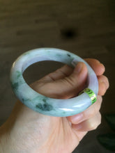 Load image into Gallery viewer, 57.7mm certified type A 100% Natural green/white/purple Jadeite Jade bangle AC44-6203