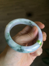 Load image into Gallery viewer, 57.7mm certified type A 100% Natural green/white/purple Jadeite Jade bangle AC44-6203