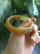 Load image into Gallery viewer, 52.9mm 100% Natural yellow/red/orange/gray Xiu Jade (Serpentine) (The Origin of Life) bangle A30