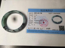 Load image into Gallery viewer, 59mm Certified Type A 100% Natural green black blue Jadeite Jade bangle AQ42-2259